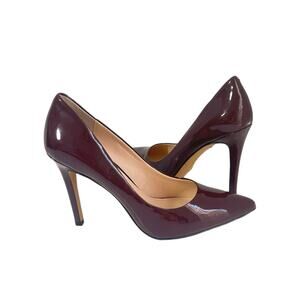 Vince Camuto Pumps High Heel Stilettos Size 9.5 Kain Brown Patent Leather Career